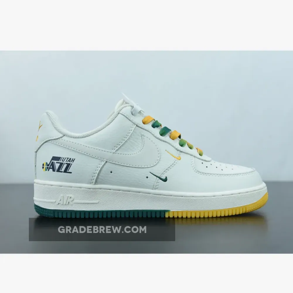 Nike Air Force 1 Low Utah Jazz Cream White/Green/Yellow