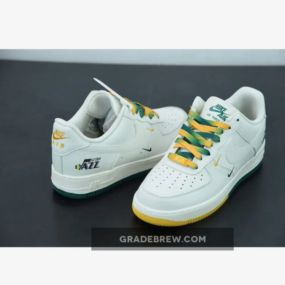 Nike Air Force 1 Low Utah Jazz Cream White/Green/Yellow