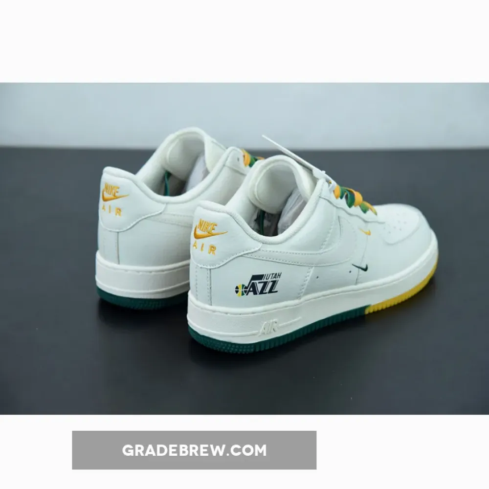 Nike Air Force 1 Low Utah Jazz Cream White/Green/Yellow