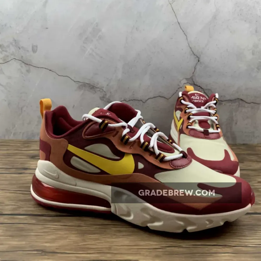 Nike Air Max 270 React Gold/Wine Red/White AO4971-601