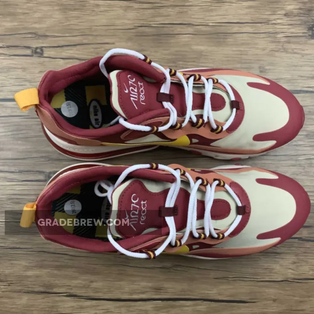 Nike Air Max 270 React Gold/Wine Red/White AO4971-601