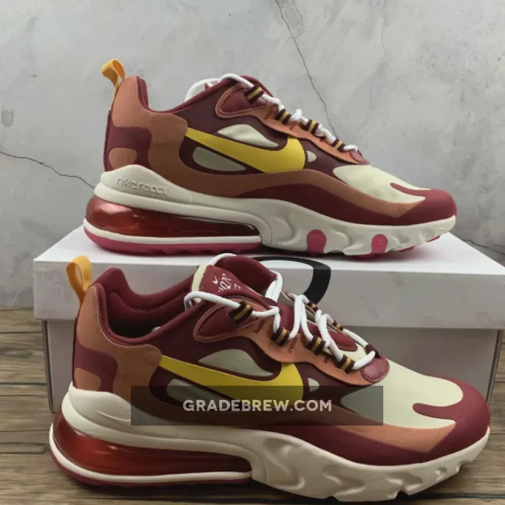 Nike Air Max 270 React Gold/Wine Red/White AO4971-601