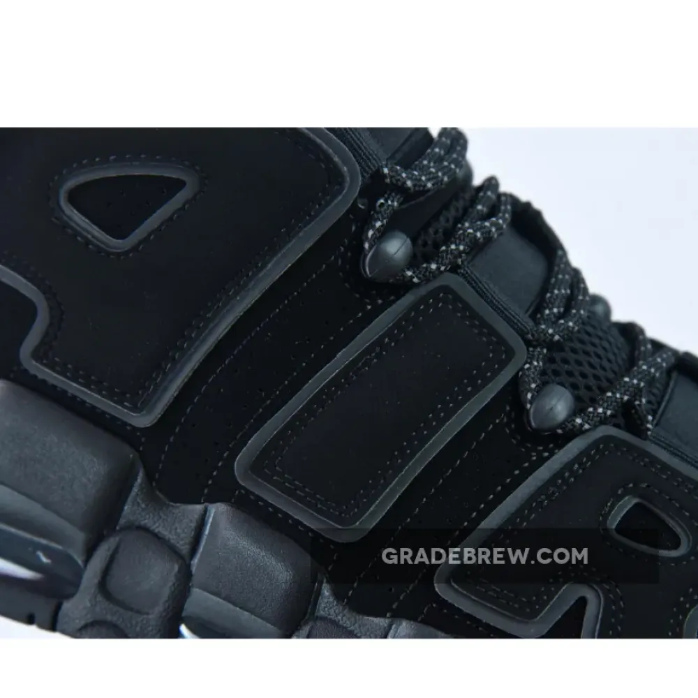 Nike Air More Uptempo Reflective Triple Black 414962-004