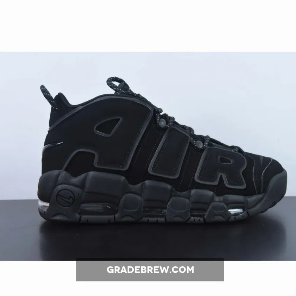 Nike Air More Uptempo Reflective Triple Black 414962-004
