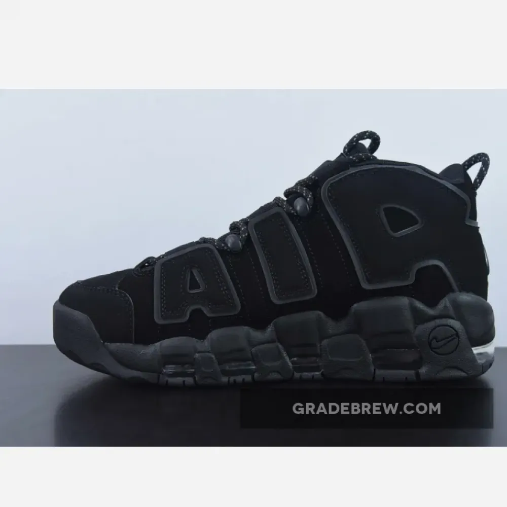 Nike Air More Uptempo Reflective Triple Black 414962-004