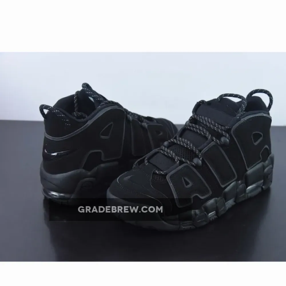 Nike Air More Uptempo Reflective Triple Black 414962-004