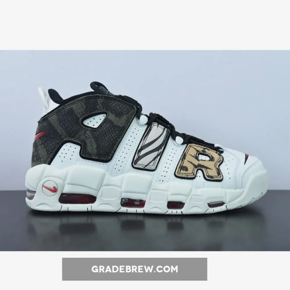 Nike Air More Uptempo Animal White/Black/Gold