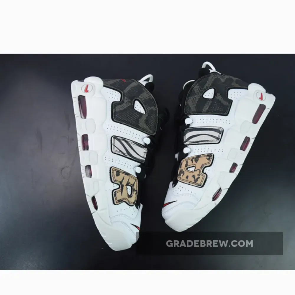 Nike Air More Uptempo Animal White/Black/Gold