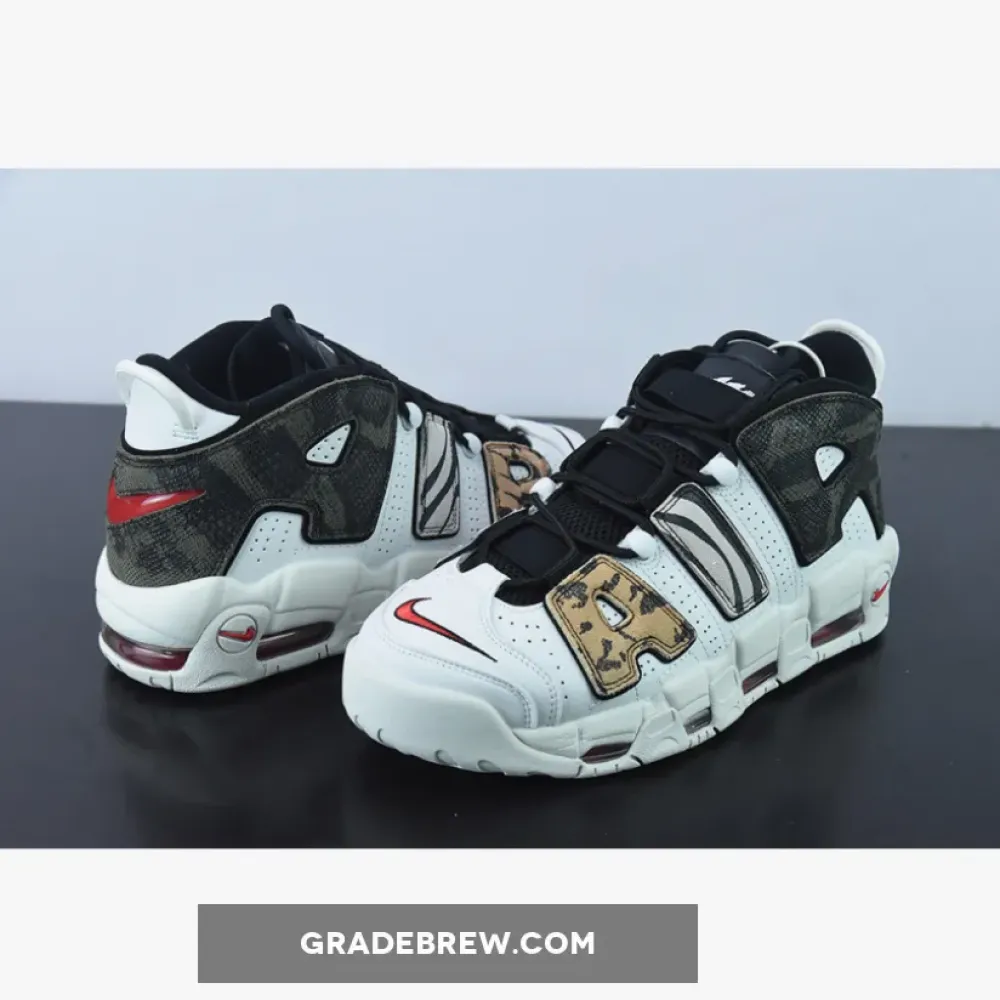Nike Air More Uptempo Animal White/Black/Gold
