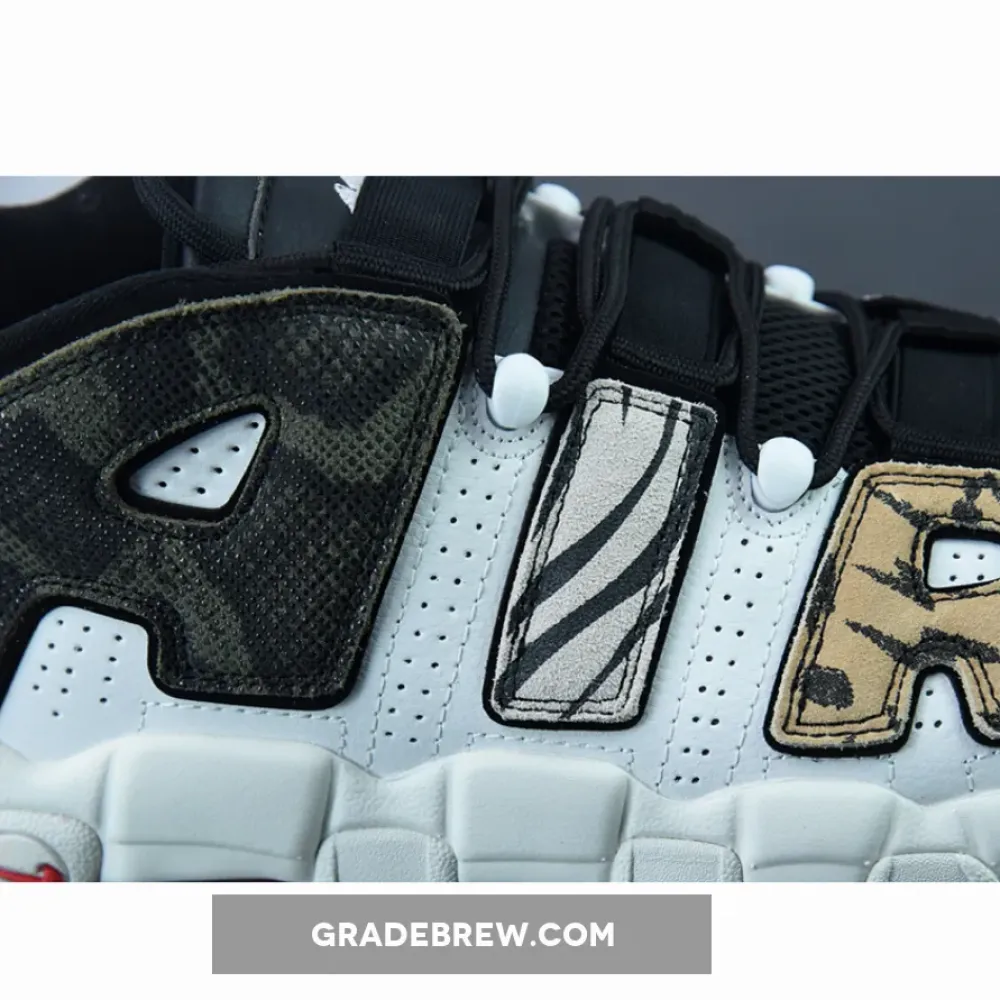 Nike Air More Uptempo Animal White/Black/Gold