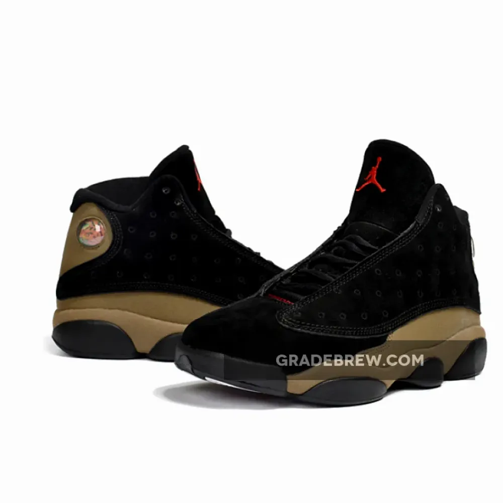 Air Jordan 13 Olive Black/Light Olive/True Red 414571-006