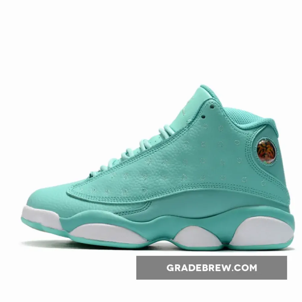 Air Jordan 13 GS What Is Love Green Glow White/Teal/Pink 888165-322