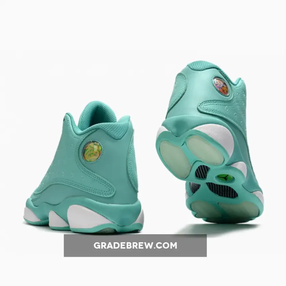 Air Jordan 13 GS What Is Love Green Glow White/Teal/Pink 888165-322