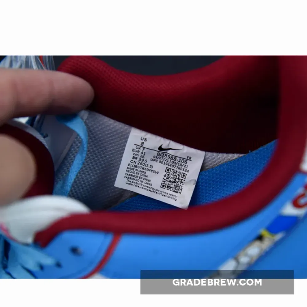 Nike Air Force 1 Low Custom Doraemon Blue/White/Red