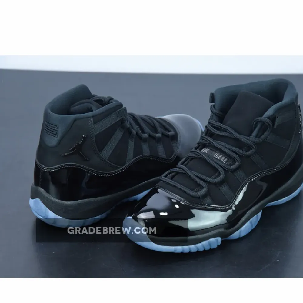 Air Jordan 11 Cap And Gown Black/White/Grey 378037-005