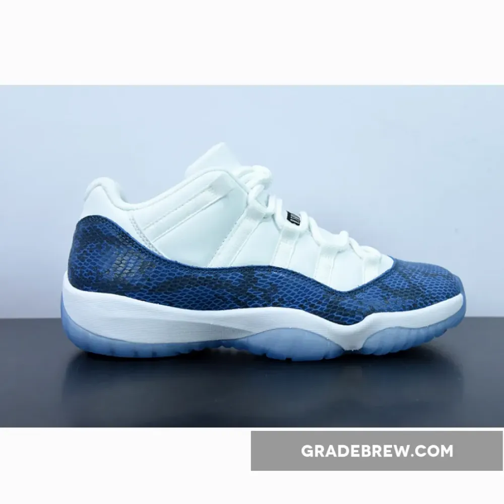 Air Jordan 11 Low Snakeskin Black-Navy/White CD6846-102