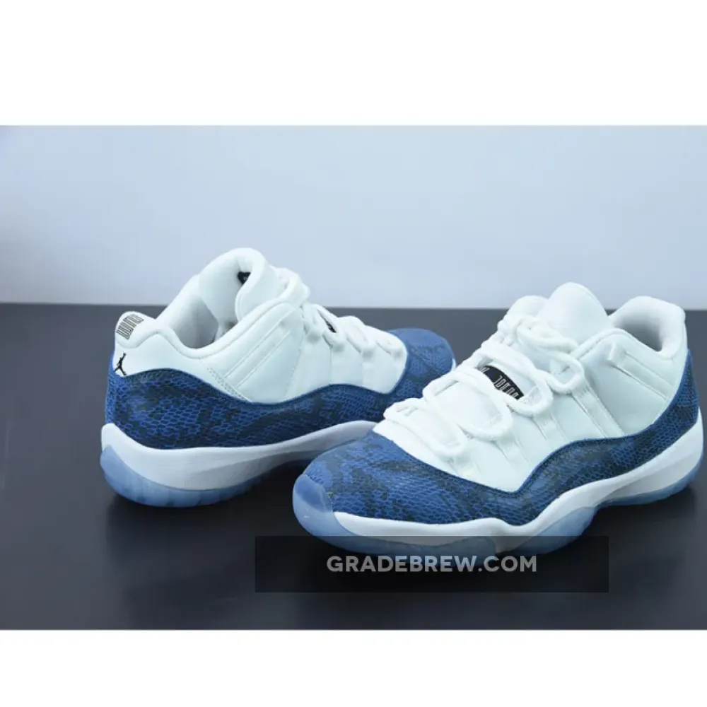 Air Jordan 11 Low Snakeskin Black-Navy/White CD6846-102