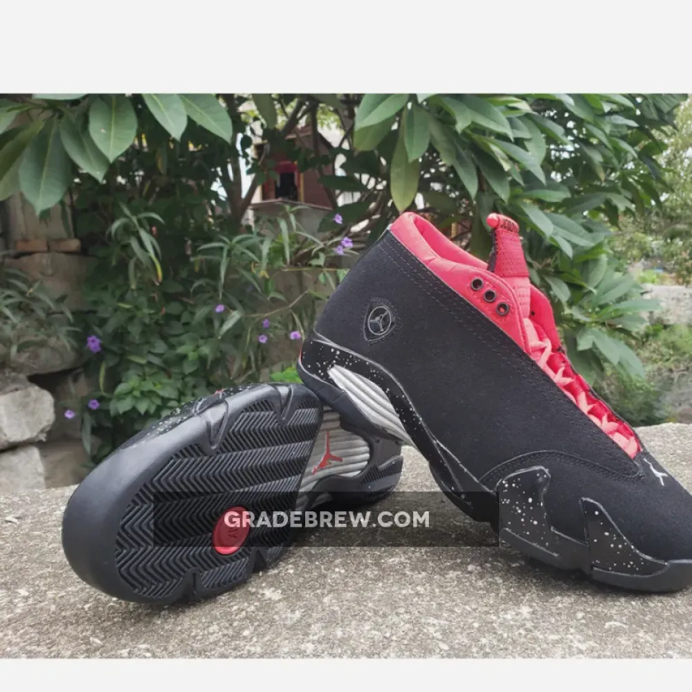 Air Jordan 14 Low Red Lipstick Black/Gym Red/Metallic Silver DH4121-006