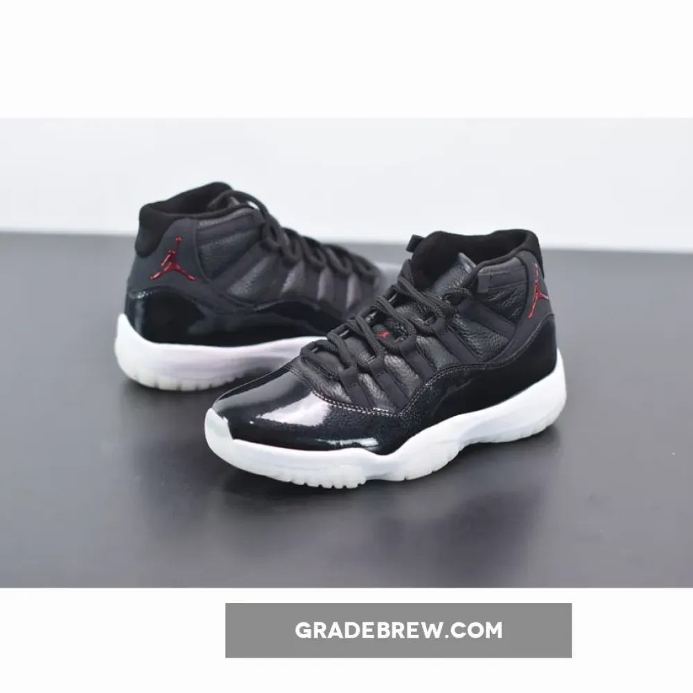 Air Jordan 11 Retro 72-10 White/Black/Gym Red 378037-002