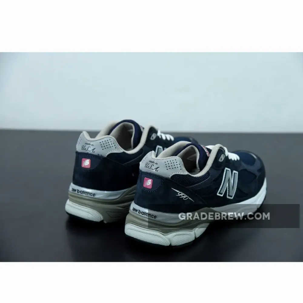 New Balance 990v3 Navy White Grey/Black/White M990NB3