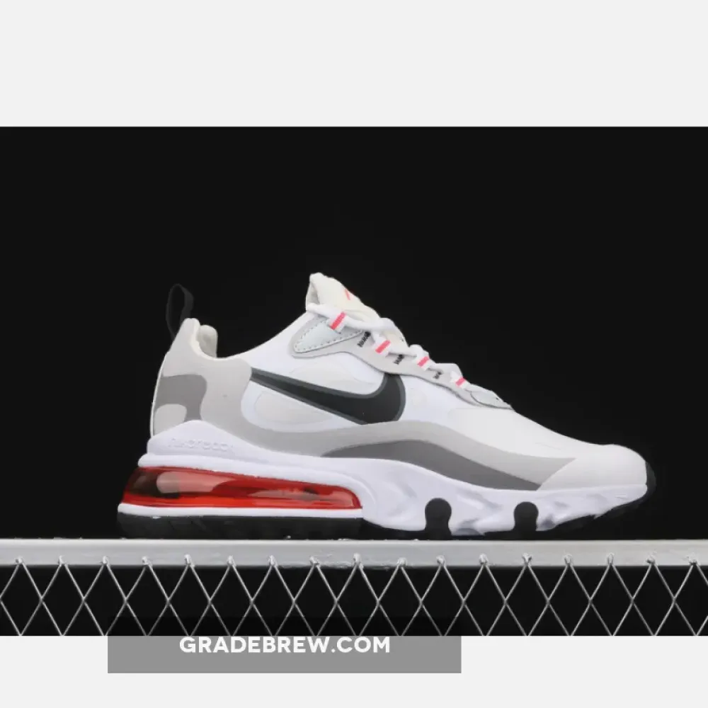 Nike Air Max 270 React White Crimson Black  CT1280-100