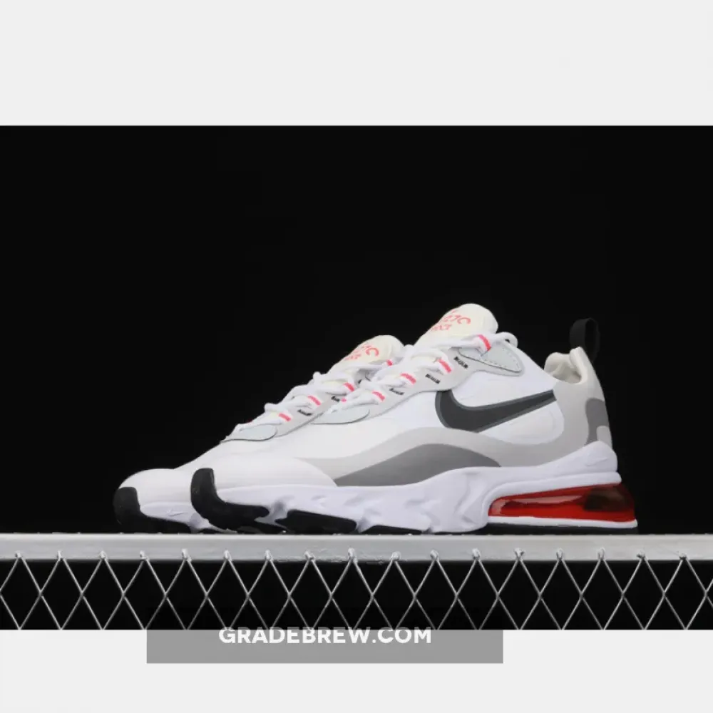 Nike Air Max 270 React White Crimson Black  CT1280-100