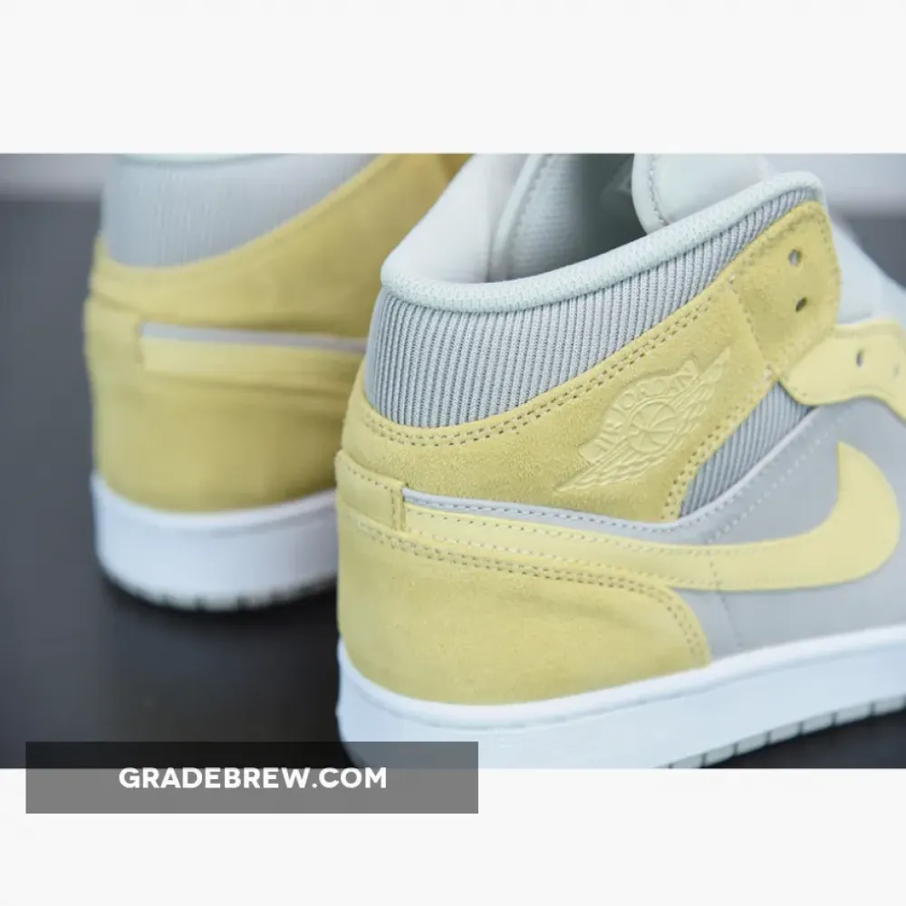 Nike Air Jordan 1 Mid Mixed Textures Yellow/Grey/Light Blue DA4666-001