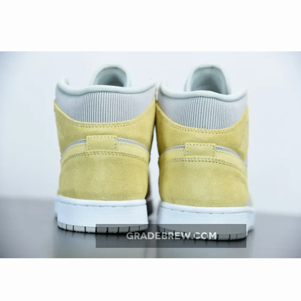 Nike Air Jordan 1 Mid Mixed Textures Yellow/Grey/Light Blue DA4666-001