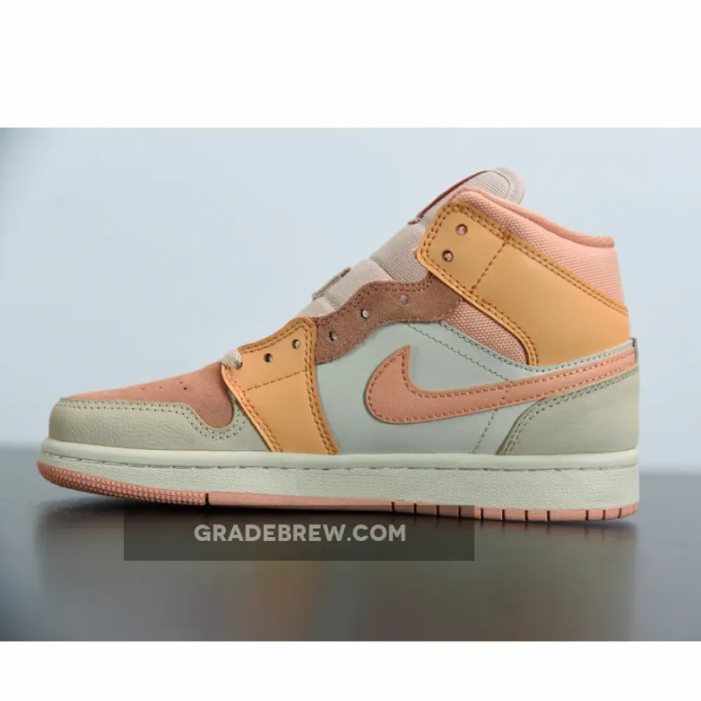 Nike Air Jordan 1 Mid Atomic Orange/Apricot Agate-Terra Blush DH4270-800