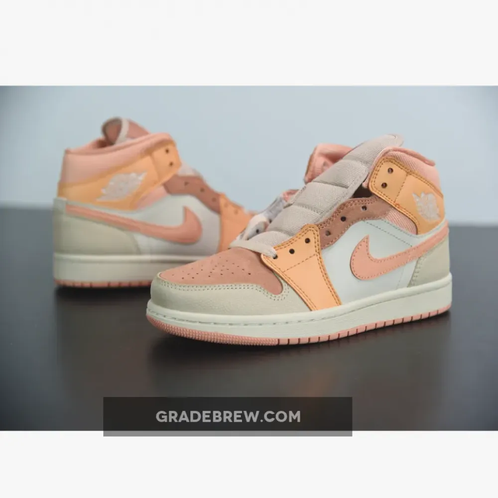 Nike Air Jordan 1 Mid Atomic Orange/Apricot Agate-Terra Blush DH4270-800