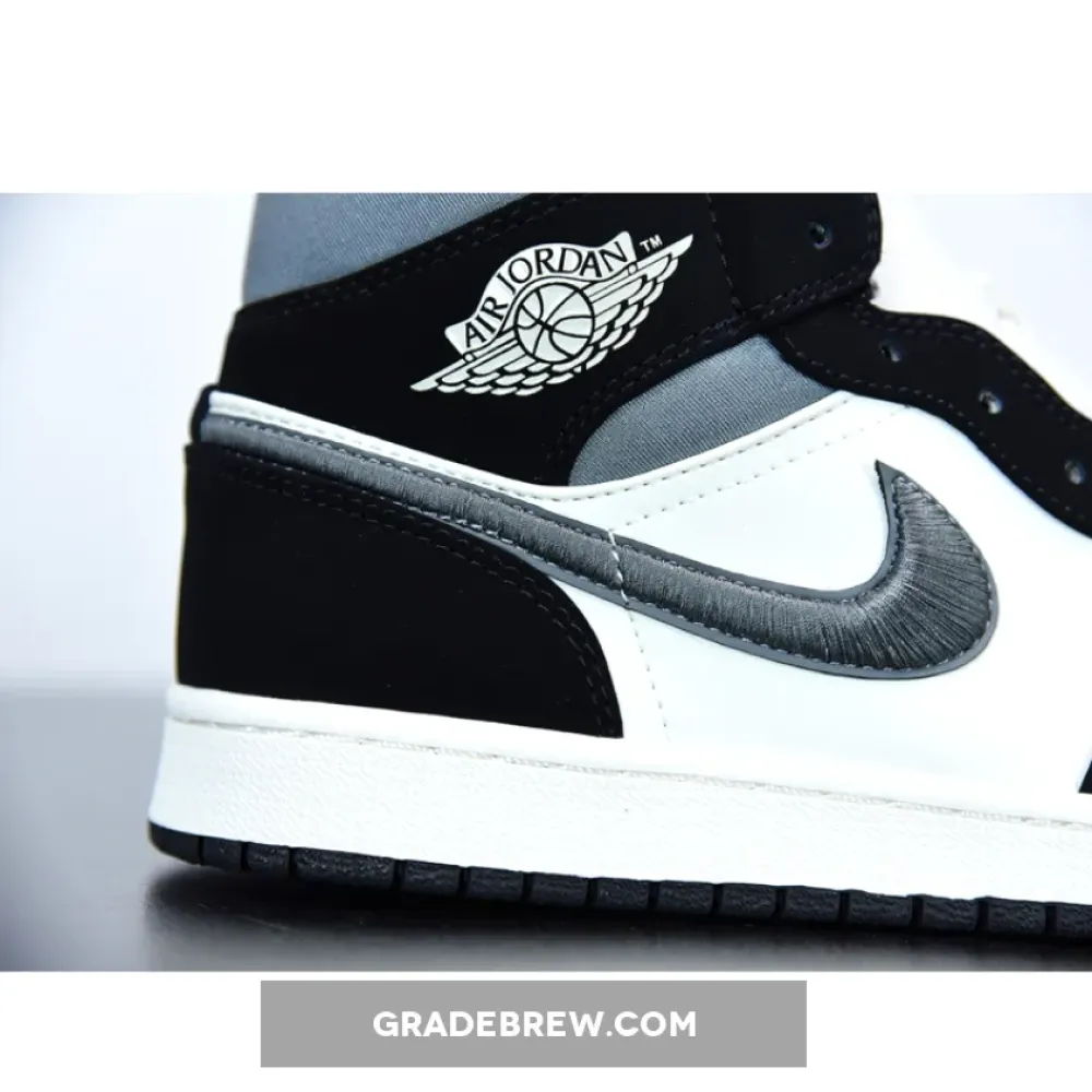 Nike Air Jordan 1 Mid Satin White/Black/Silver 852542-011