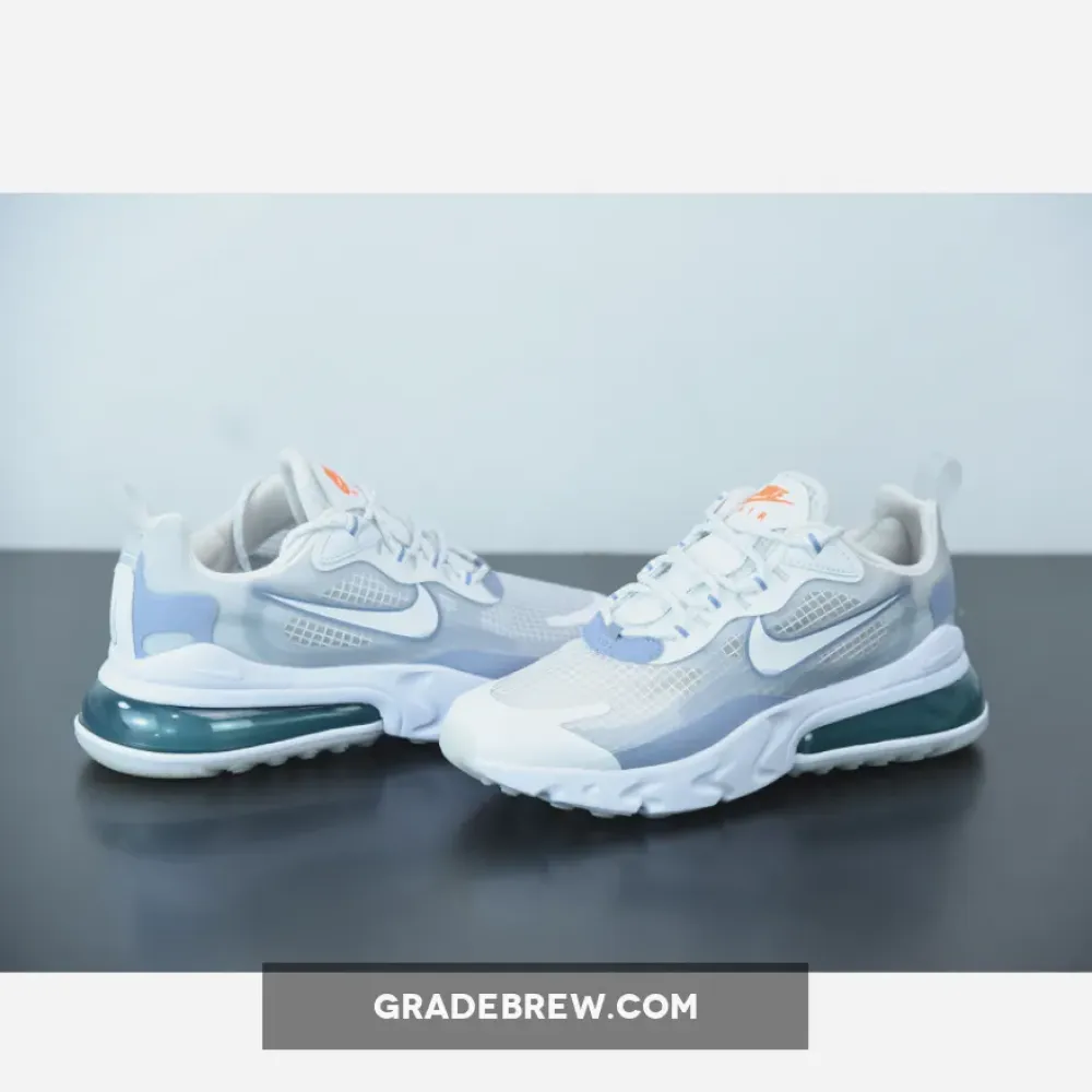 Nike Air Max 270 React SE White Indigo Fog Blue/Orange/Grey CJ4060-100