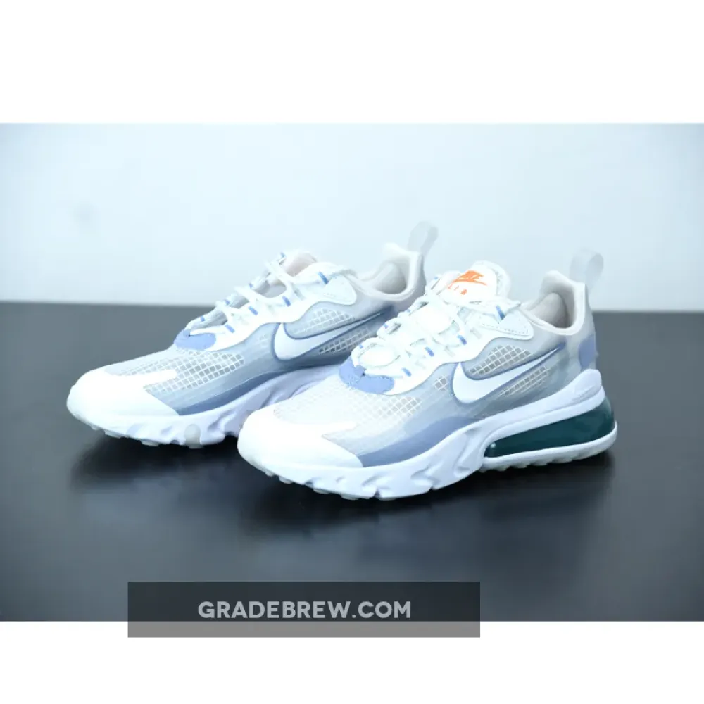 Nike Air Max 270 React SE White Indigo Fog Blue/Orange/Grey CJ4060-100