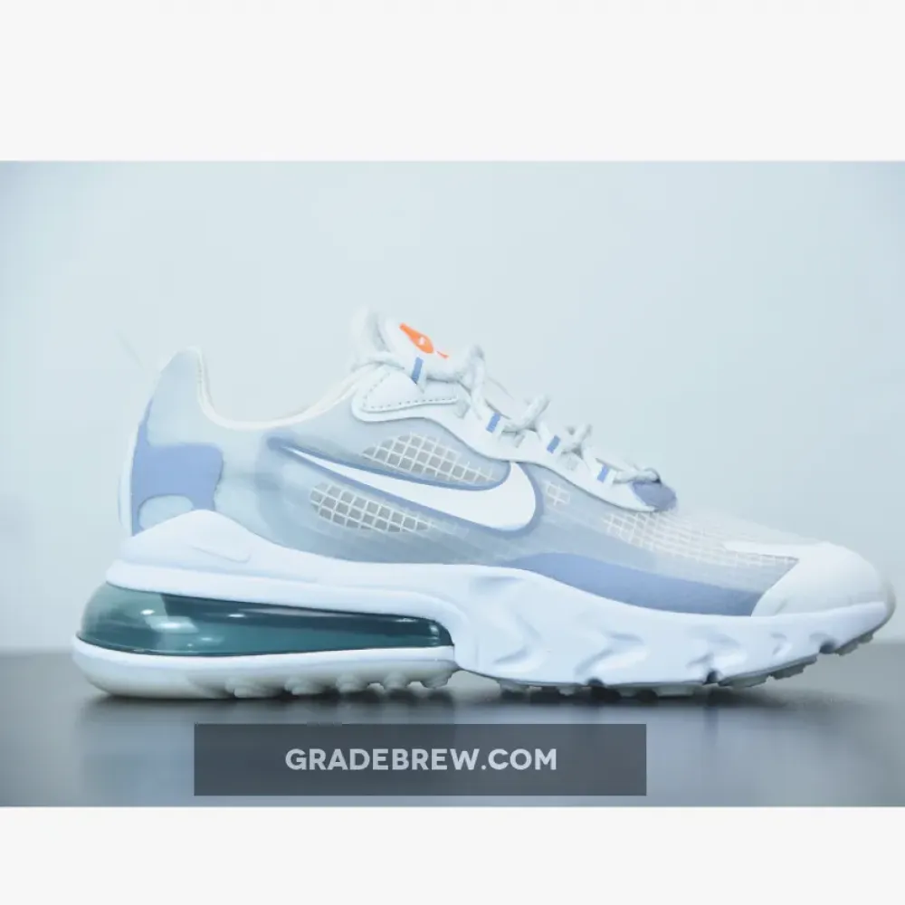 Nike Air Max 270 React SE White Indigo Fog Blue/Orange/Grey CJ4060-100
