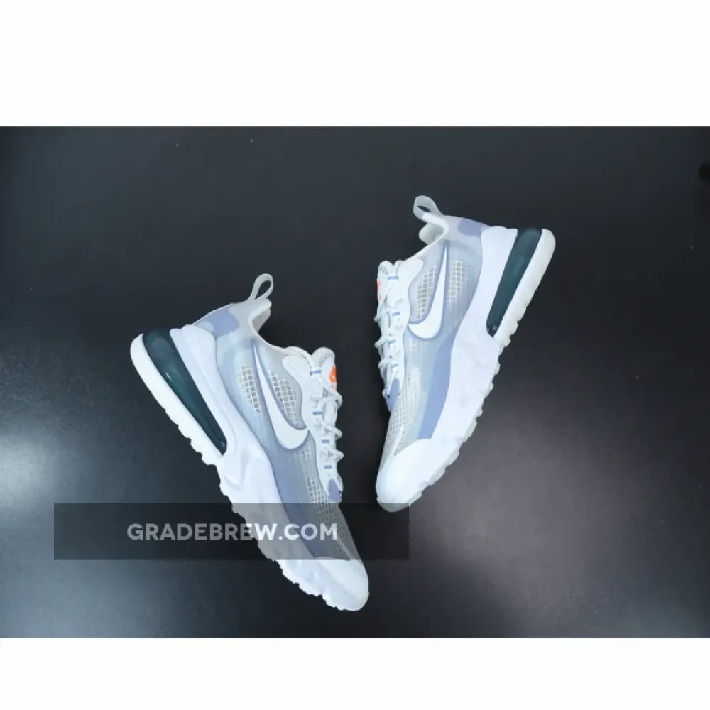 Nike Air Max 270 React SE White Indigo Fog Blue/Orange/Grey CJ4060-100