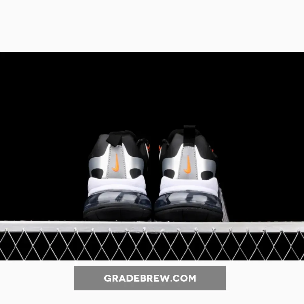 Nike Air Max 270 React Black Silver Orange  CT1834-001